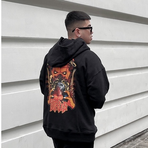 Áo Hoodie khoác Nam Nữ Form Rộng Vải Nỉ Màu Đen In Hình We Are Virus Essential by Local Brand Xfire Unisex