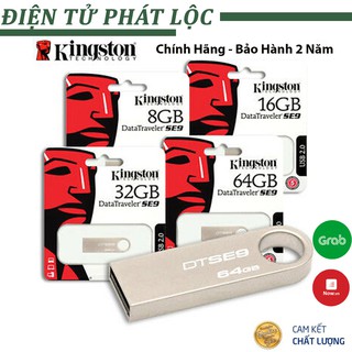 Usb Kingston 16Gb/8Gb/64Gb/32Gb/4Gb/2Gb SE9 2.0,nhỏ gọn vỏ kim loại chống nước tuyệt đối