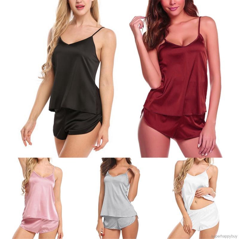 Set Đồ Ngủ Vải Lụa Quyến Rũ Cho Nữ