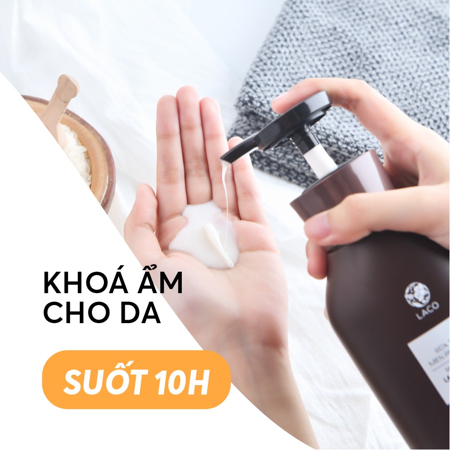 ✅CHÍNH HÃNG✅Sữa Tắm Men Rượu Sake - Laco Sạch Da, Biểu Bì, Làm Trắng Da, Tinh Chất Thiên Nhiên Phù Hợp Mọi Loại Da