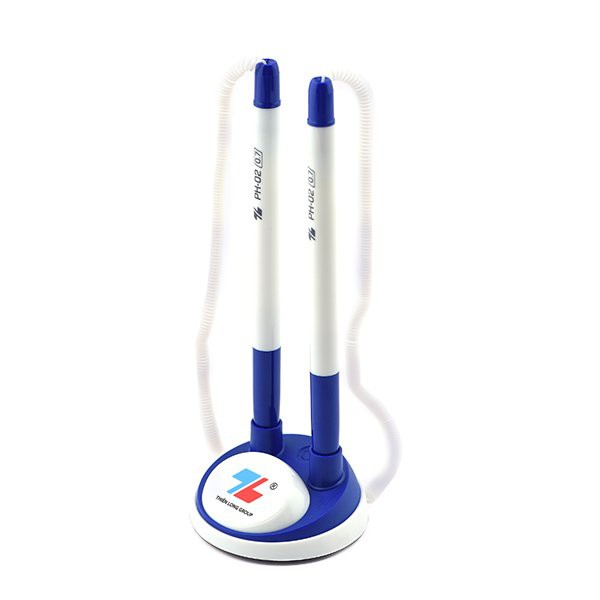 Bút Bi Đôi Cắm Bàn Thiên Long PH02 - Set 2 Chiếc Có Đế Dán Cố Định