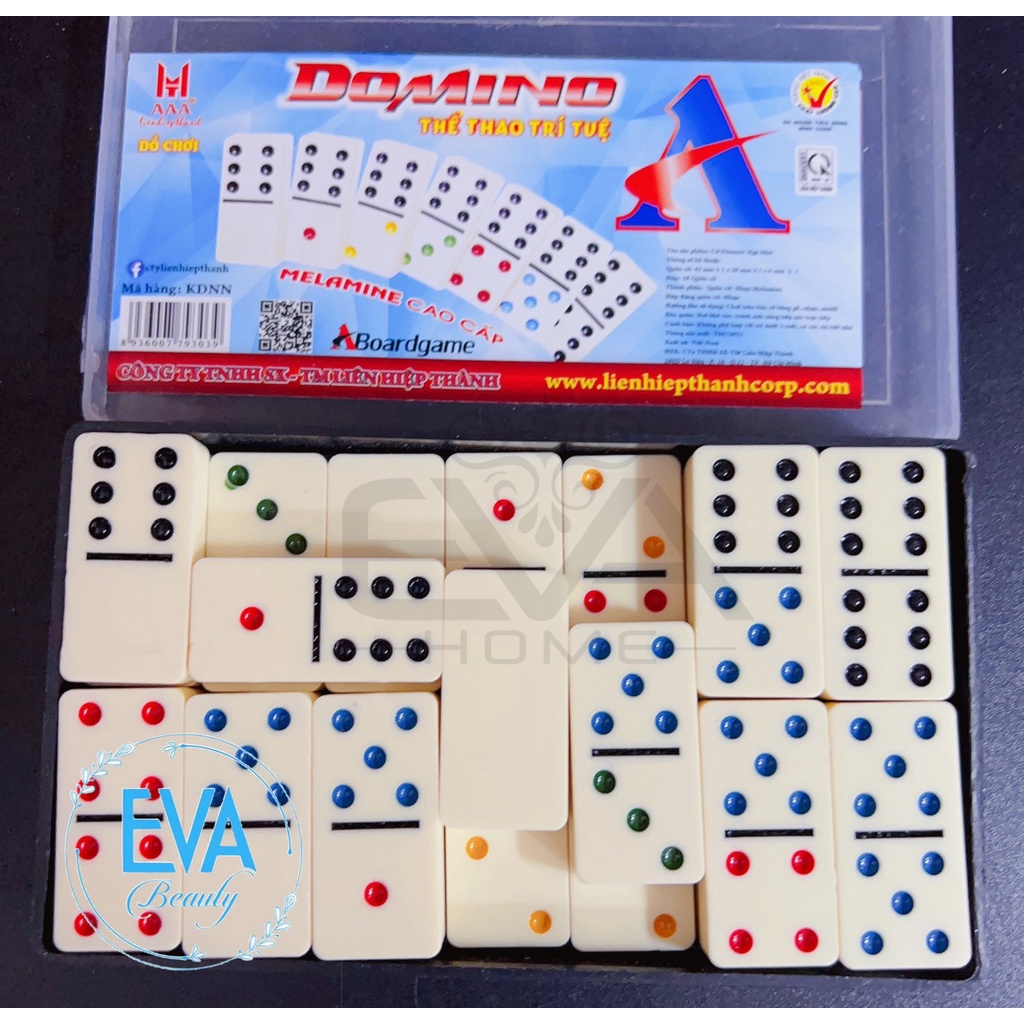 Bộ Đồ Chơi Hộp Cờ Domino Nhựa Melamine Ngà AAA Cao Cấp