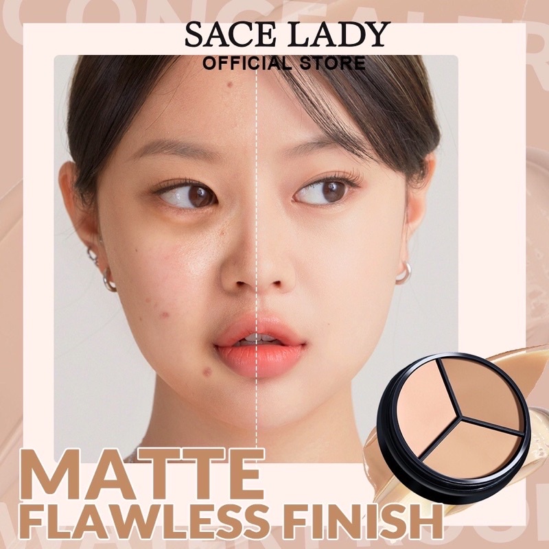 Kem che khuyết điểm 3 màu SACE LADY Concealer Palette