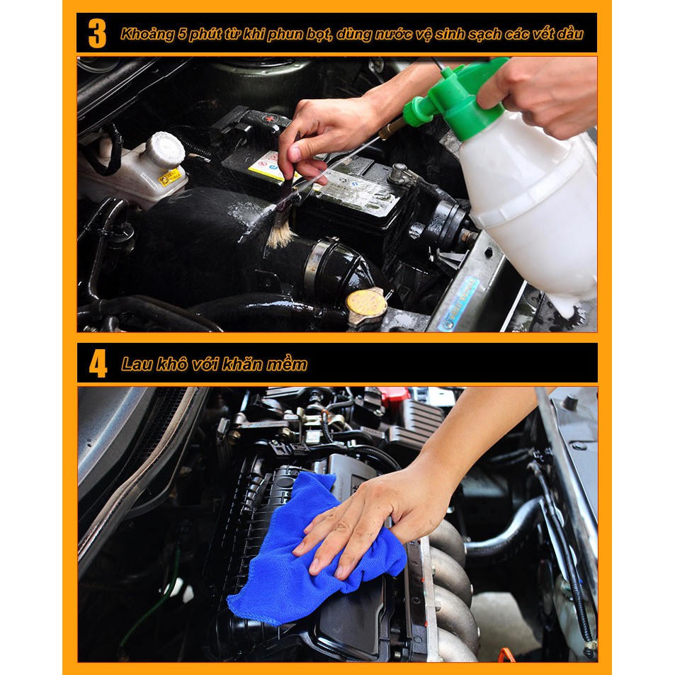 Bộ dung dịch vệ sinh khoang máy ô tô ENGINE CLEANER CARJAY - HanruiOffical