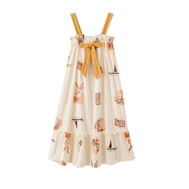 [Mã WASTUP giảm 10% tối đa 30K đơn 99K] Váy ngủ nữ,váy 2 dây nữ mùa hè chất cotton mềm mát | BigBuy360 - bigbuy360.vn
