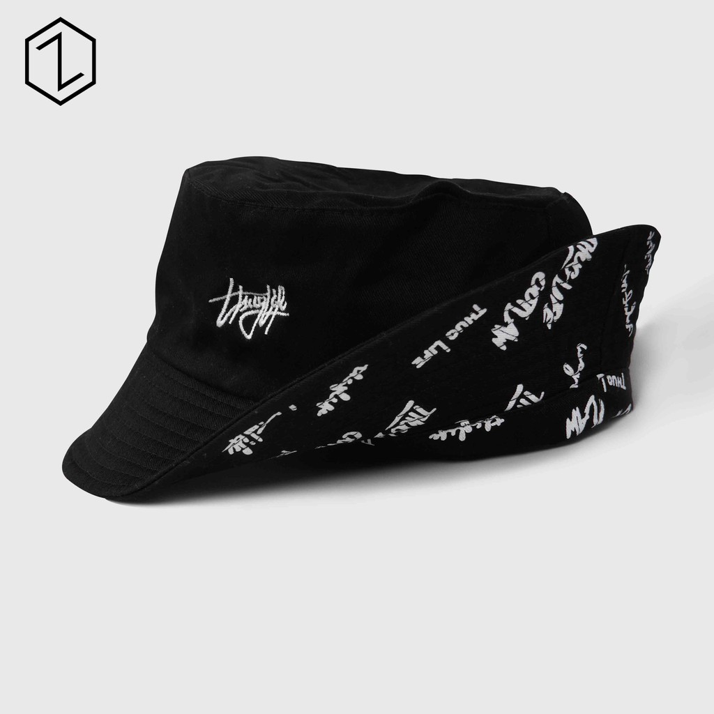 Mũ bucket nam nữ ONZ cotton - Nón bucket tai bèo THUGLIFE 2 mặt vành cụp ulzzang Hàn Quốc MB02 - Onz Studio