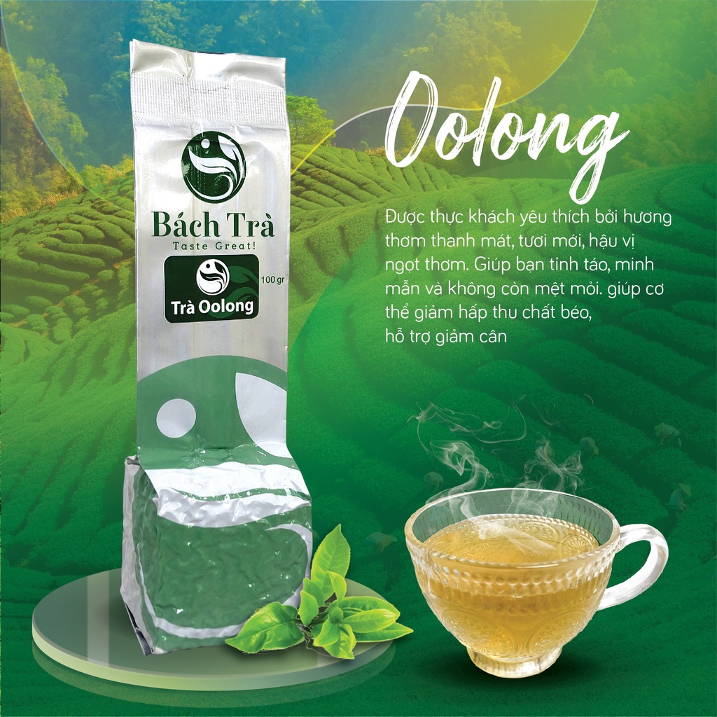 Ô Long Trà - Trà xanh ô long bán lên men tiêu chuẩn Đài Loan - 100g/200g/500g