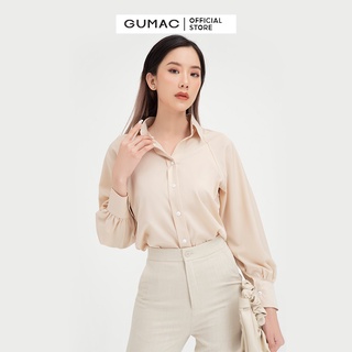 Áo sơ mi nữ tay raglan GUMAC đồ công sở thanh lịch AB413