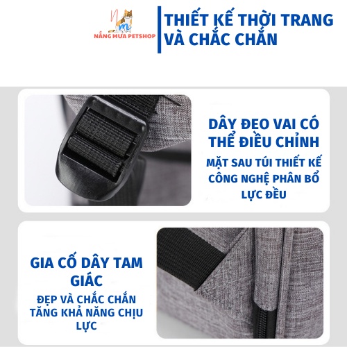 Balo cho mèo, balo du lịch cho chó mèo có bánh xe đẩy, túi vận chuyển chó mèo