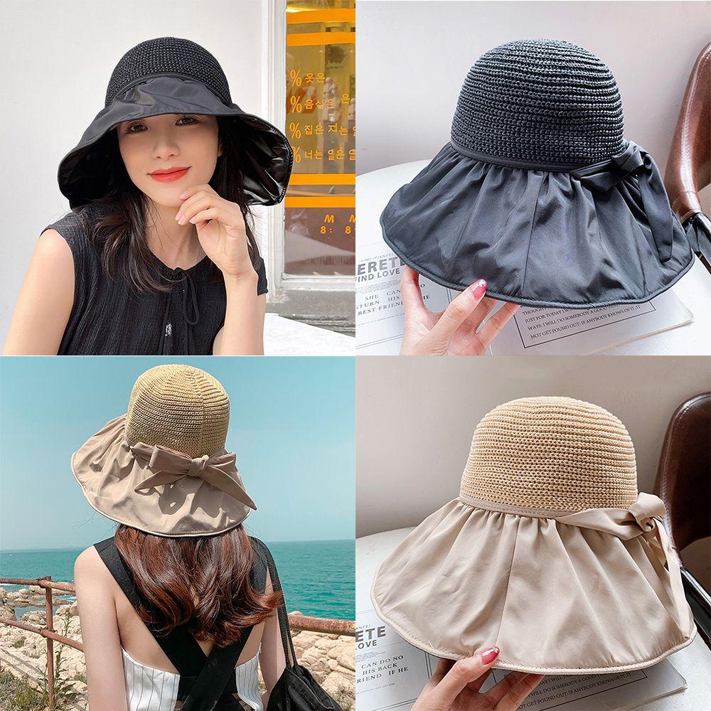 Nón Cối Rộng Vành Chống Tia UV Thiết Kế Nhỏ Gọn Thời Trang Xuân Hè