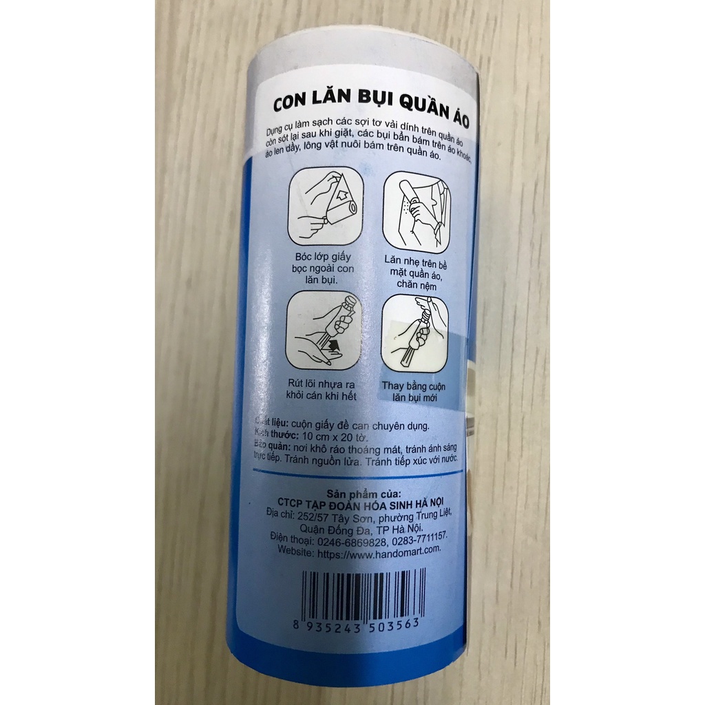 Set cây lăn dính bụi quần áo &amp; đồ dùng Homestar kèm 4 lõi thay thế (4+1)