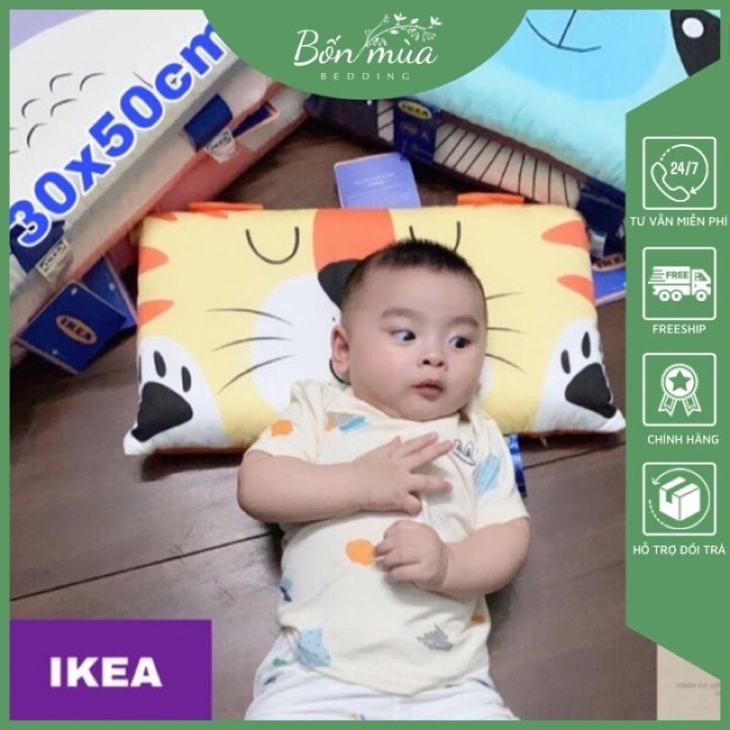 Gối Cao Su Non Trẻ Em IKEA [CHÍNH HÃNG] Siêu mềm, đàn hồi, an toàn cho bé trai, bé gái 1- 6 tuổi, kích thước 30x50cm