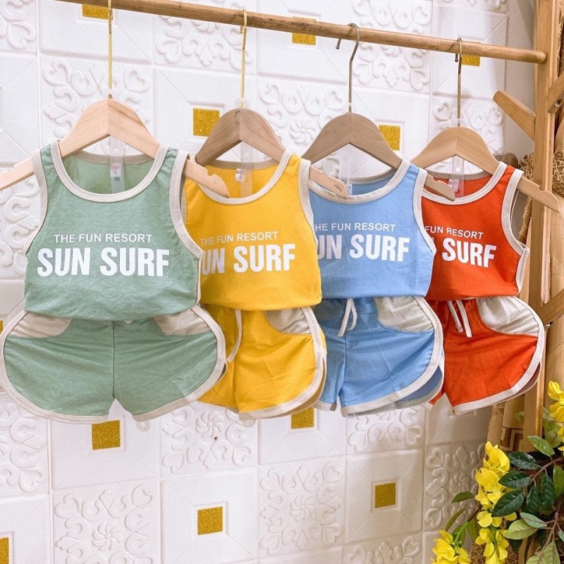 Bộ bé trai cotton đũi Sun Surf XHN276