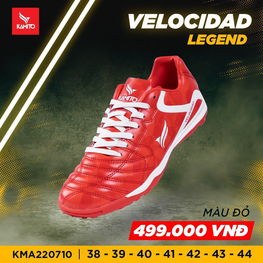 Giày Đá Bóng Sân Cỏ Nhân Tạo KAMITO VELOCIDAD LEGEND Phong Cách Nhanh Nhẹn Thanh Thoát Chuẩn Form Chân Việt