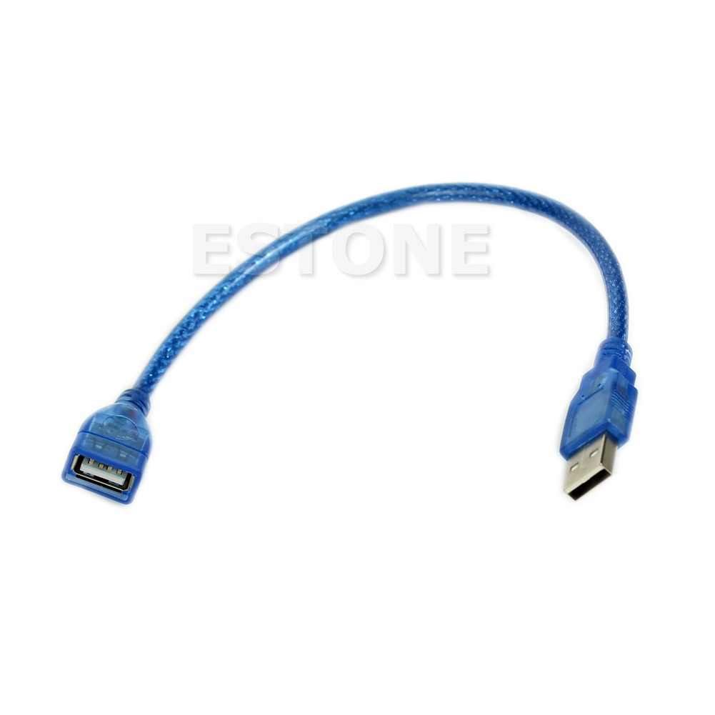 Dây cáp nối dài cổng USB 2.0 23cm màu xanh dương
