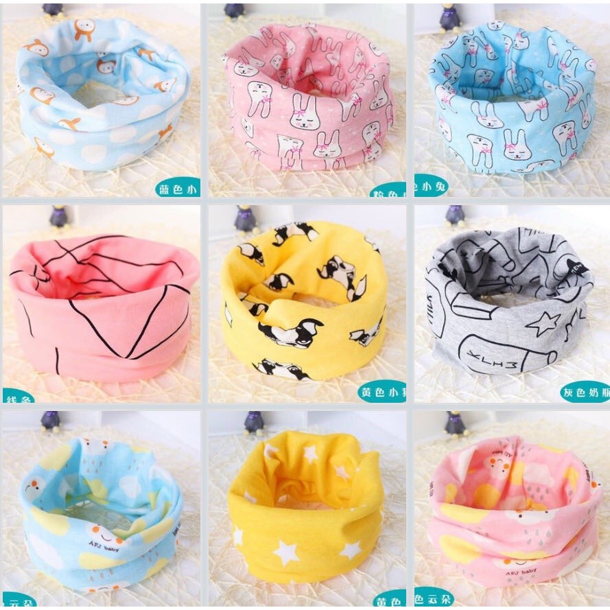 Khăn ống quấn cổ đa năng cotton giữ ấm cho bé phong cách Hàn Quốc - Pi & Tý Kids