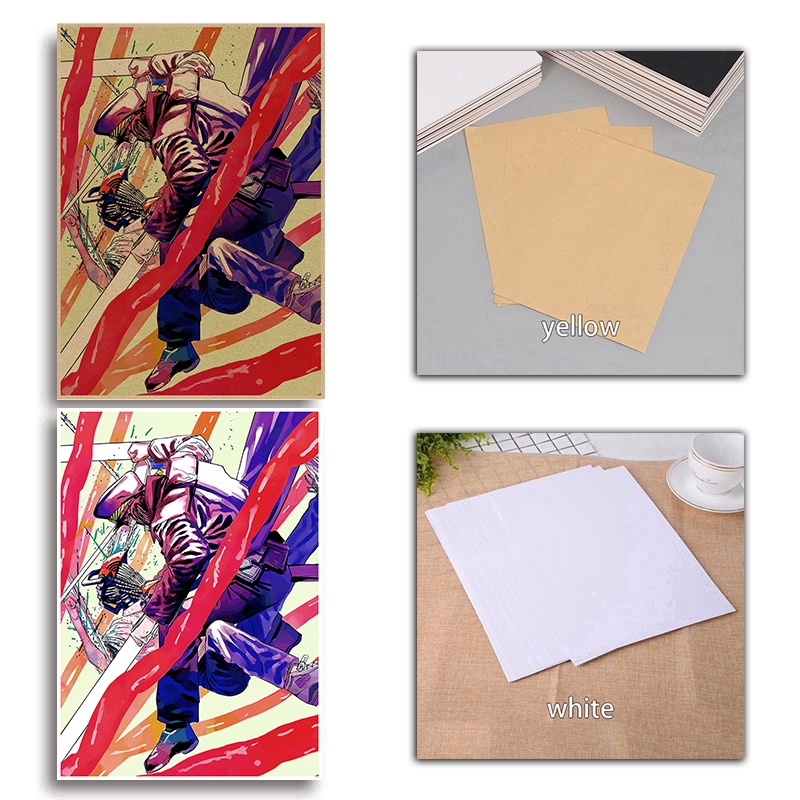 Poster Phim Hoạt Hình chainsaw man Phong Cách retro Trang Trí Nội Thất