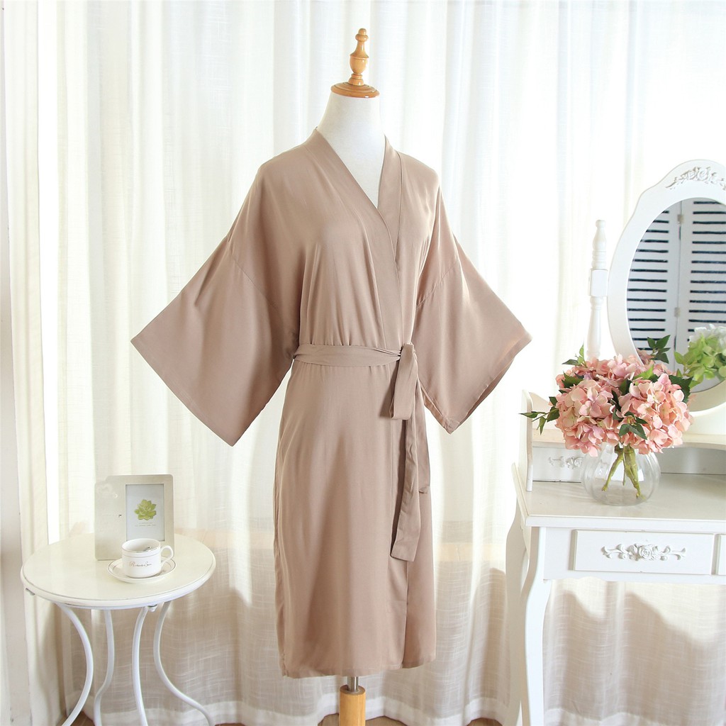 Áo Choàng Ngủ/Tắm Vải cotton Màu Sắc Đơn Giản Thời Trang Cho Nam Nữ