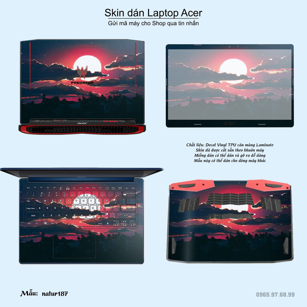 Skin dán Laptop Acer in hình thiên nhiên nhiều mẫu 7 (inbox mã máy cho Shop)