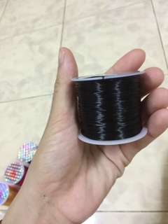 Cuộn cước lụa màu đen co giãn