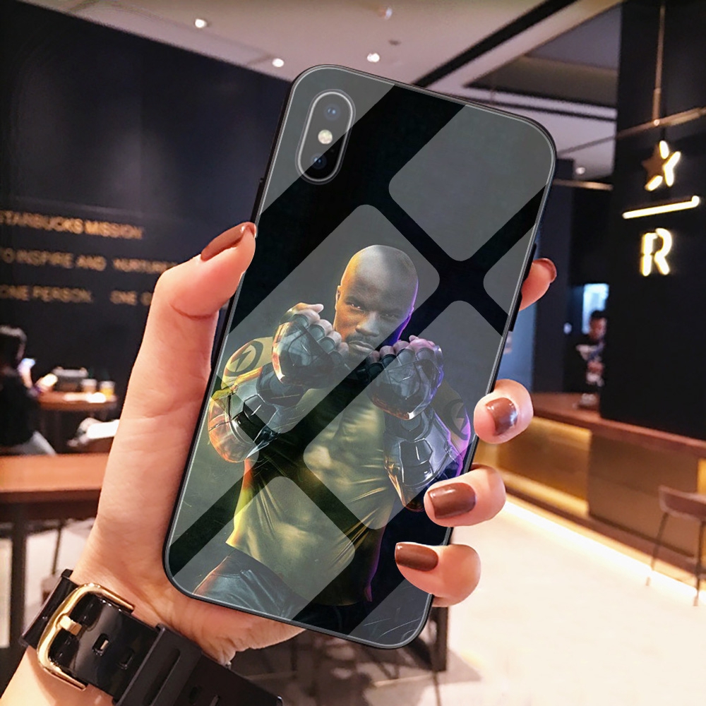 Ốp Điện Thoại Tpu Mặt Kính Cường Lực Hình Luke Cage Marvel 026 Cho Iphone 11 Pro Xs Max Xr X 8 7 6 6s Plus