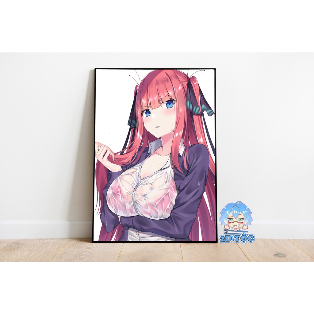 TRANH POSTER A3 NAKANO NINO (6) ANIME NHÀ CÓ 5 NÀNG DÂU - 2D TỘC SHOP