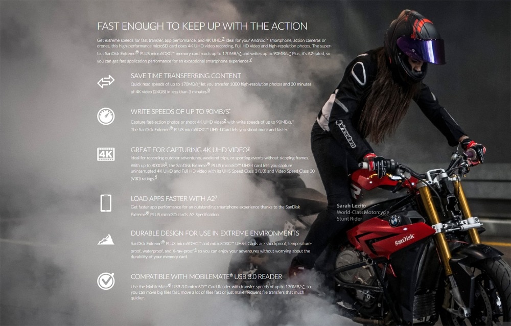 Thẻ Nhớ Sandisk Micro Sd A2 U3 V30 64gb 128gb 256gb 160 Mb / S Class10 Tf Sd | BigBuy360 - bigbuy360.vn