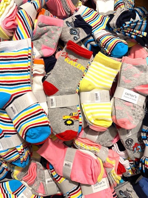 Set 3 đôi tất carter Size 2/4y - 6/8y