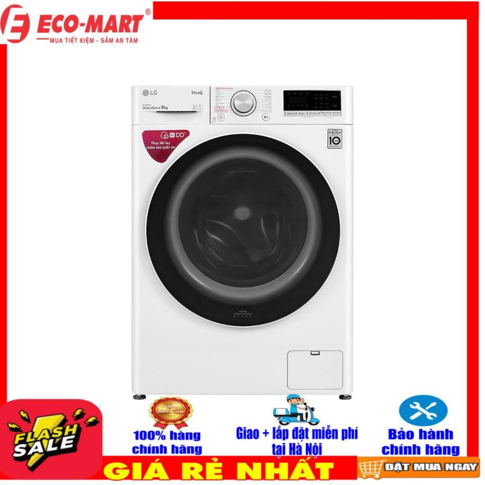 FV1409S4W Máy giặt LG Inverter 9 kg FV1409S4W Mới 2020 (MIỄN PHÍ GIAO + LẮP ĐẶT tại Hà Nội-đi tỉnh liên hệ shop)