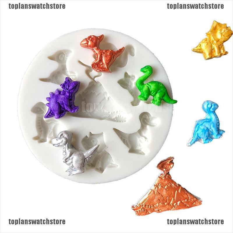 Khuôn Silicon Tạo Hình Khủng Long Dễ Thương Đáng Yêu Dùng Làm Bánh Kẹo Chocolate Tiện Dụng