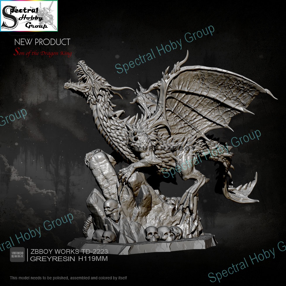 Mô hình nhựa Resin 119mm Ryuko-no-Ming Son Dragon King TD2223