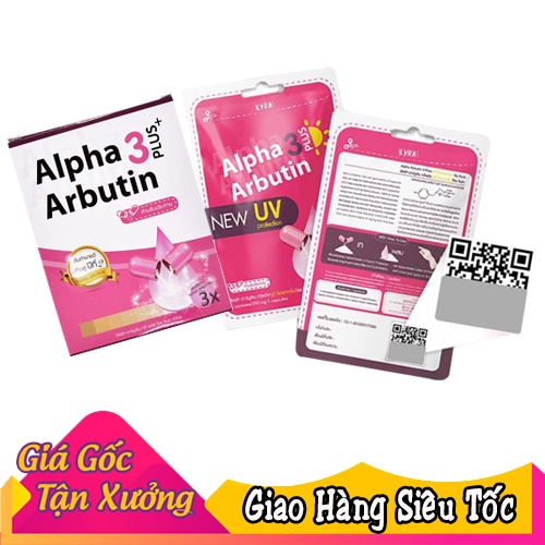 (Auth Thái) Combo Vỉ Kích Trắng  Alpha Arbutin 3 Plus Ngày - Đêm