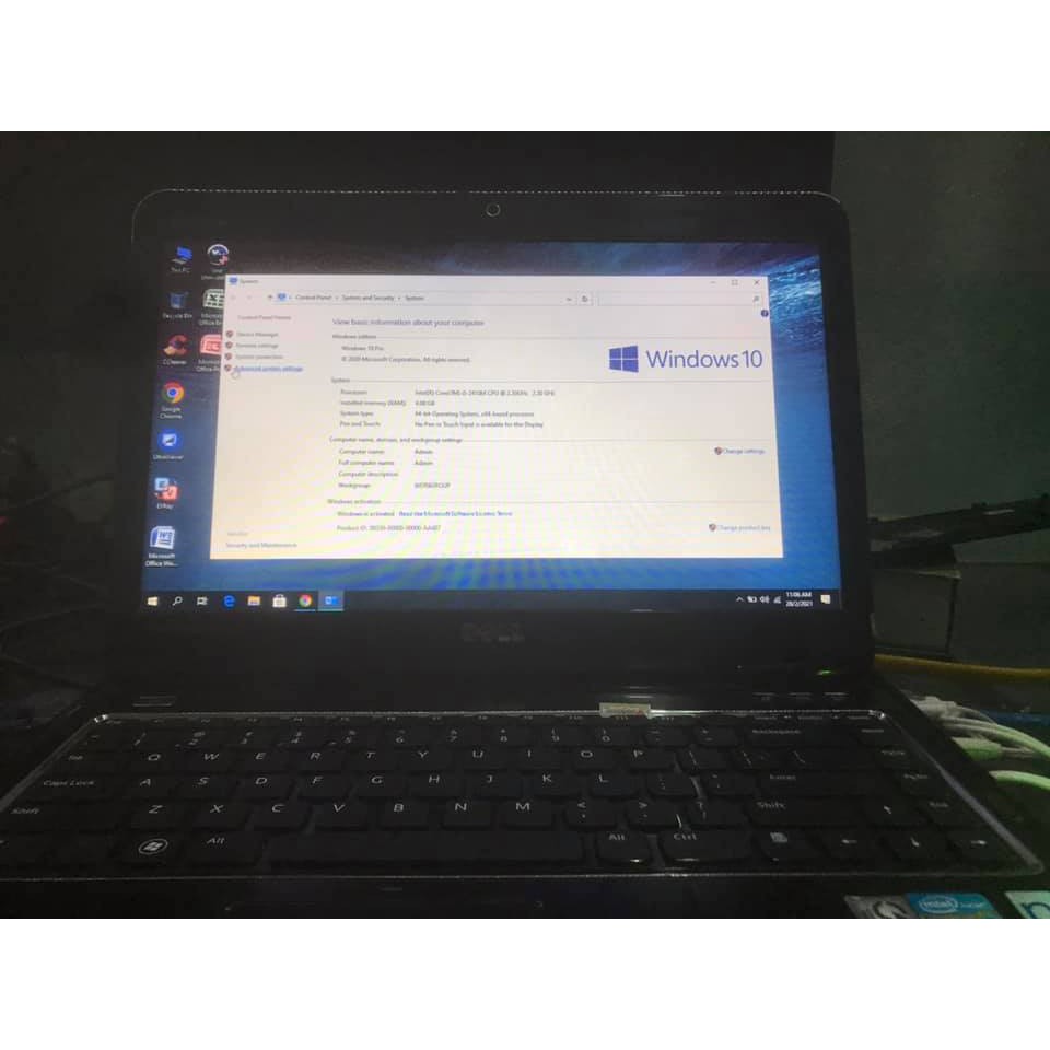 Laptop Dell Inspiron N4110 cũ Core i5 2410M Ram 4g Ssd 120g màn 14.1"
