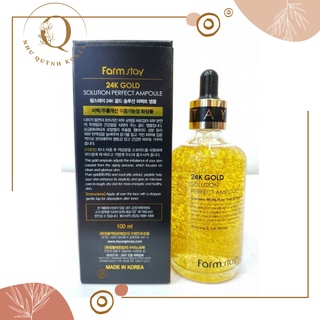 Tinh Chất Serum Vàng 24k Gold Solution Perfect Ampoule Farmstay 100ml