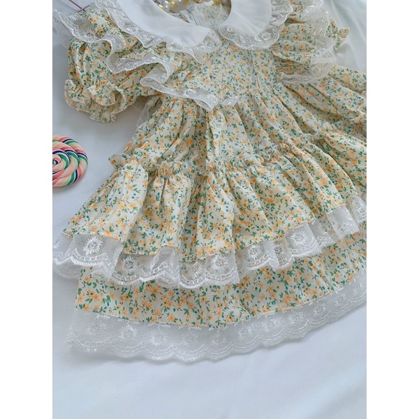 Váy công chúa Váy Lolita hoa nhí tiểu thư cho bé