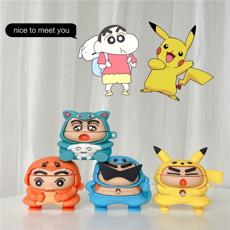 Ốp silicon hình Pokemon bảo vệ cho AirPods Pro AirPods 1/2 airPods | BigBuy360 - bigbuy360.vn