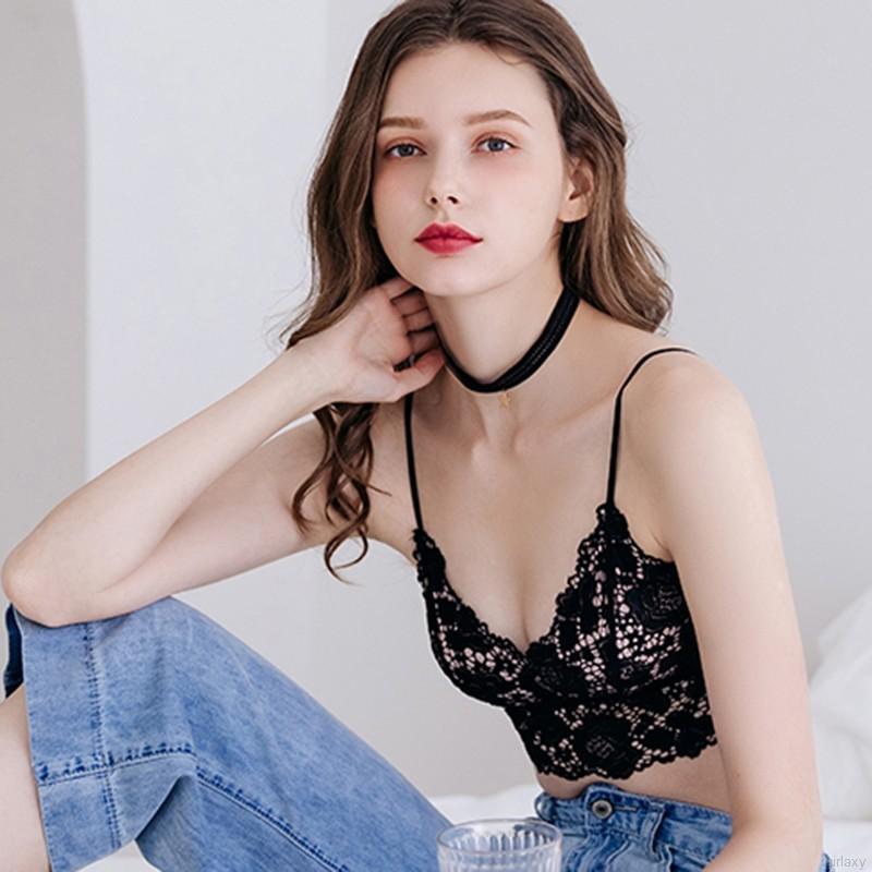 Áo Ngực Ren Hình Tam Giác Không Gọng Gợi Quyến Rũ Cho Nữ