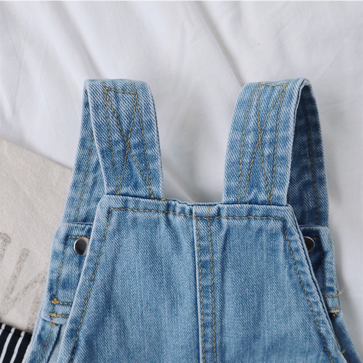 Yếm short jean 2 túi đắp cho bé Y598