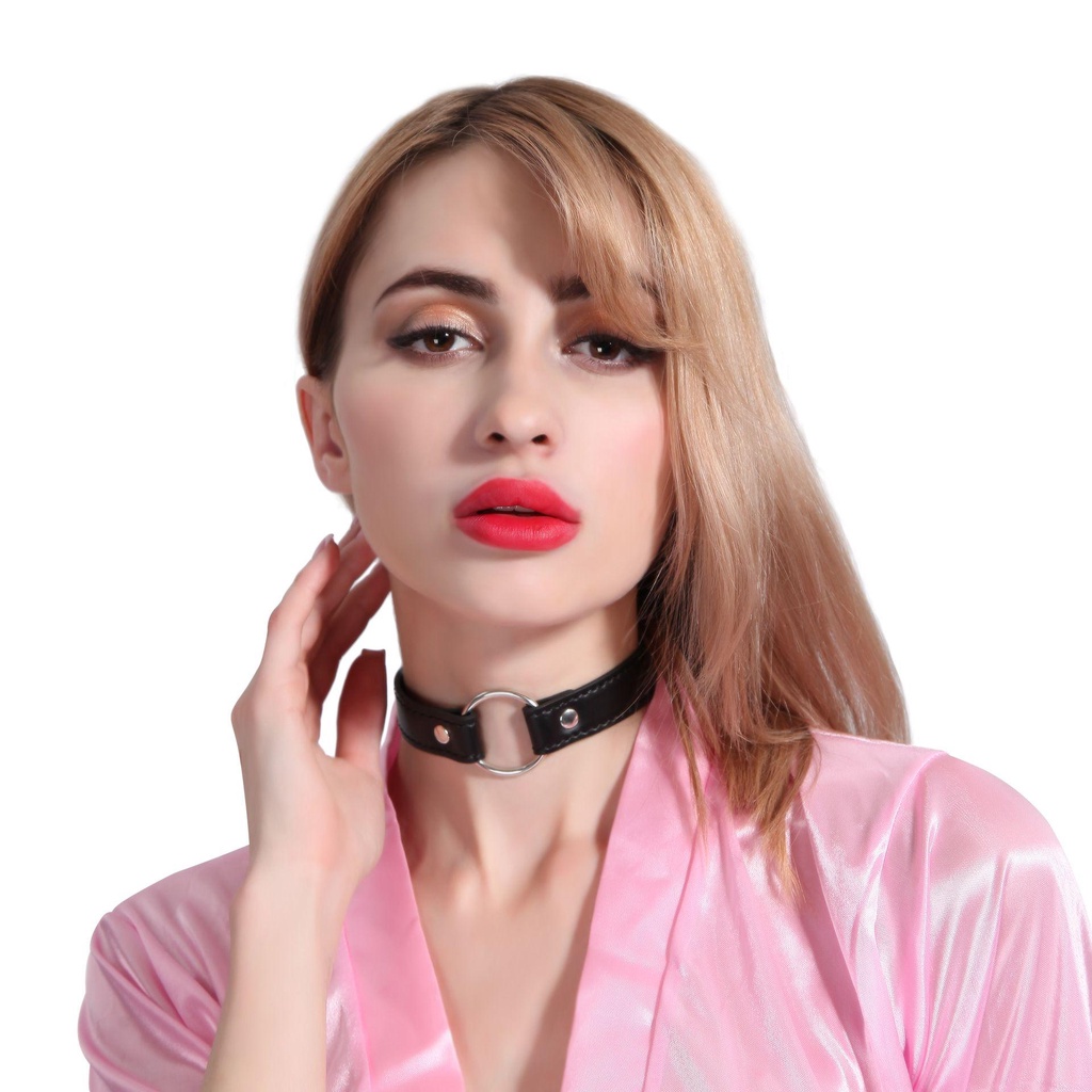 Vòng Cổ Choker Da Đính Chuông Phong Cách Rock