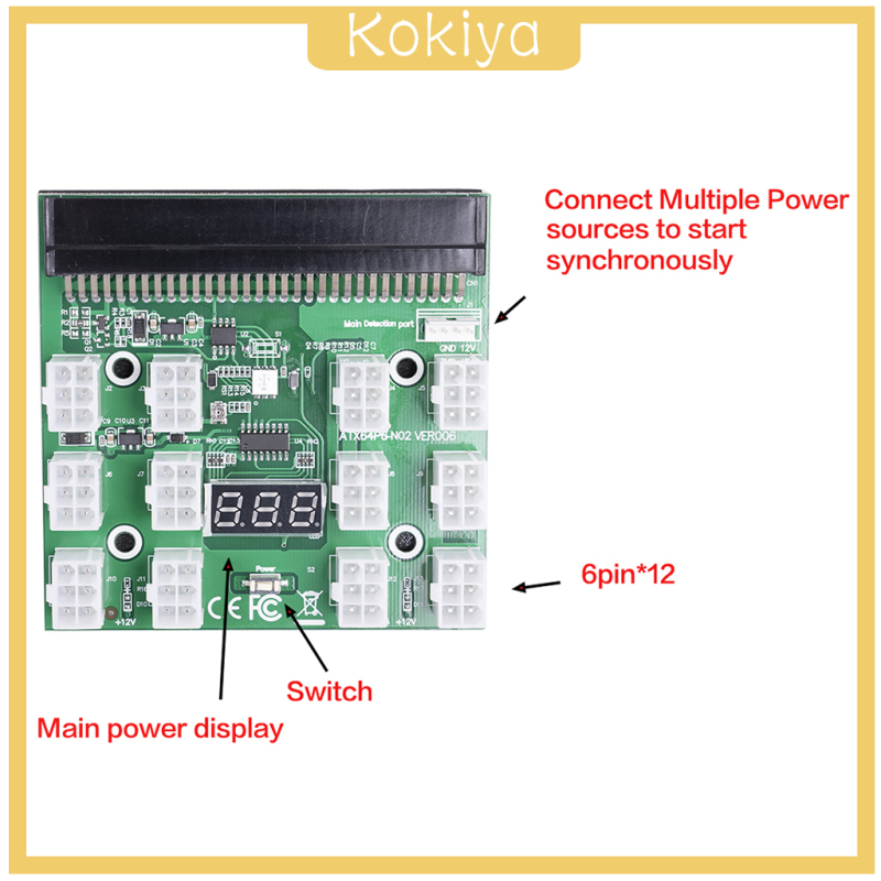 [KOKIYA]Power Module Breakout Board for HP PSU Server 6Pin to 8Pin Breakout Board