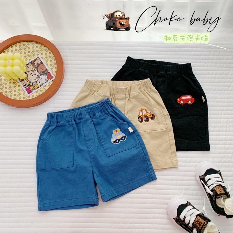 QUẦN SOOC THÊU Ô TÔ CHO BÉ