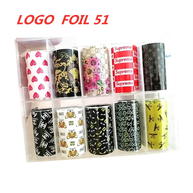 Foil logo dán móng tay nail hot mới