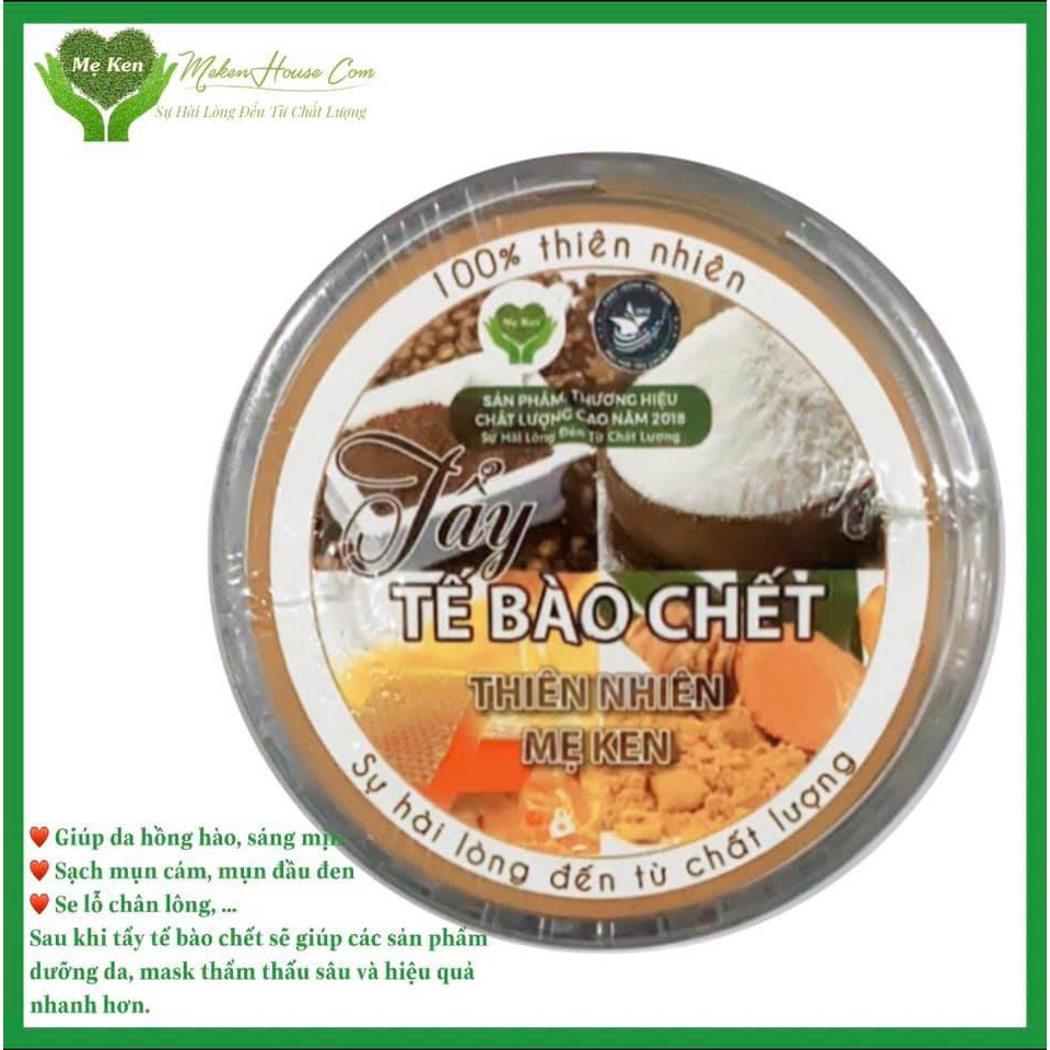 Tẩy tế bào chết thiên nhiên Mẹ Ken dành cho mặt, Tẩy tế bào chết cho da giúp da hồng hào, sáng mịn.