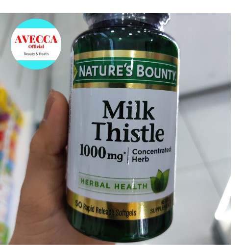 Viên Uống Thanh Lọc, Giải Độc Gan Từ Tinh Chất Hạt Cây Kế Sữa Nature's Bounty Milk Thistle (50 Viên)