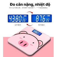 Cân Điện Tử Sức Khỏe Hình Chú Heo Xinh Xắn Thay Pin AAA Bảo Hành 1 Năm