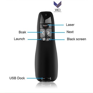 Bút chỉ trình chiếu slide R400 Laser, phù hợp nhiều máy tính, thiết kế nhỏ gọn, đầy đủ các tính năng