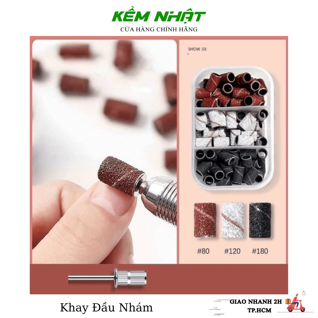 Khay Đầu Mài Giấy Nhám Móng