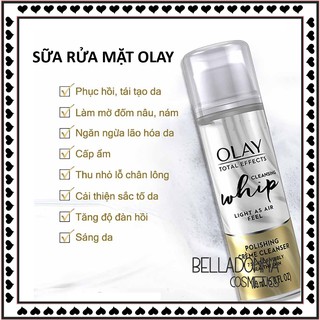 Sữa Rửa Mặt Olay Total Effects Cleansing Whip Polishing Cream Cleanser 150ml