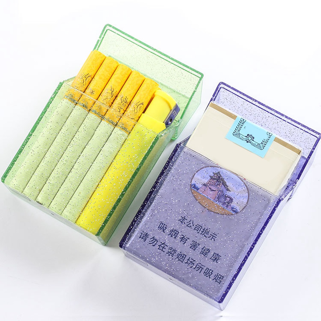 Hộp Đựng Thuốc Lá Bằng Nhựa Trong Suốt Di Động Tiện Dụng