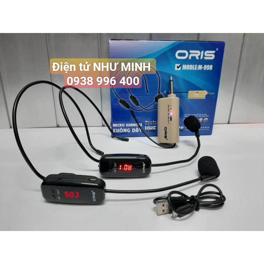 Micro đeo tai không dây 2 người UHF ORIS 998